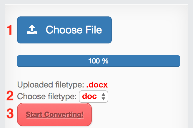 How to convert DOCX files online to DOC
